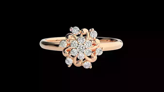 Ultra light wt minimalist Women Ring 3dm renders detail