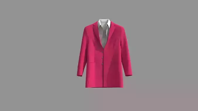 Trench Coat Suit 3D model