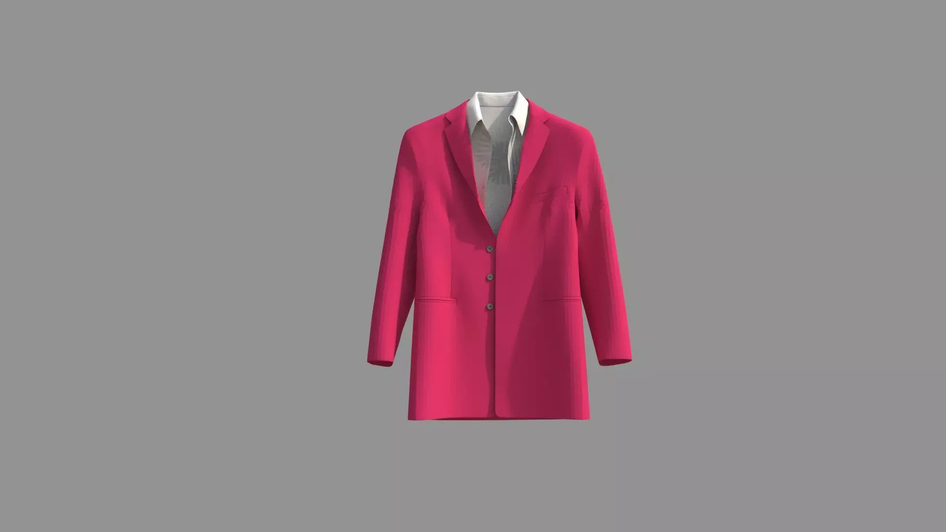 Trench Coat Suit 3D model_0