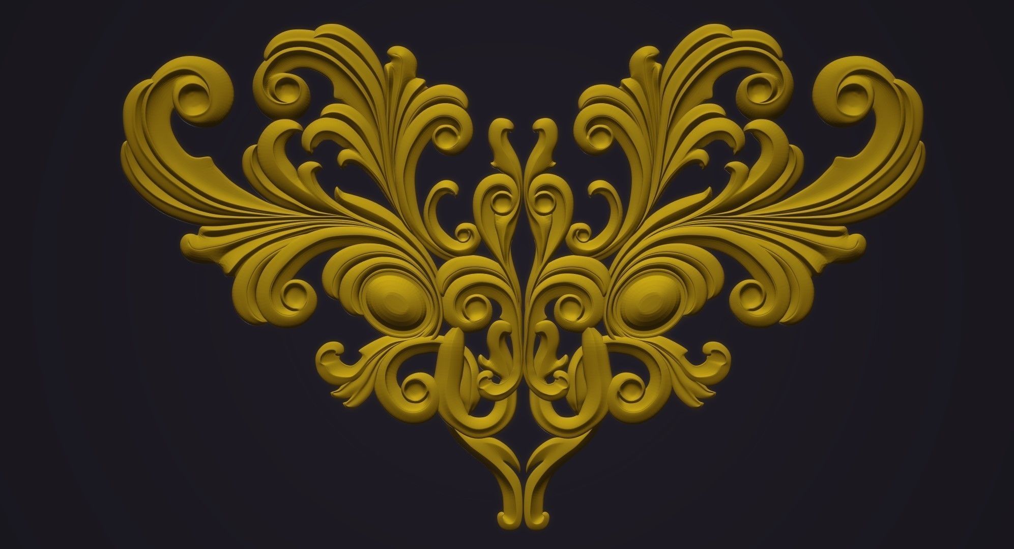 DECOR ornate heart shaped design 3D model_2