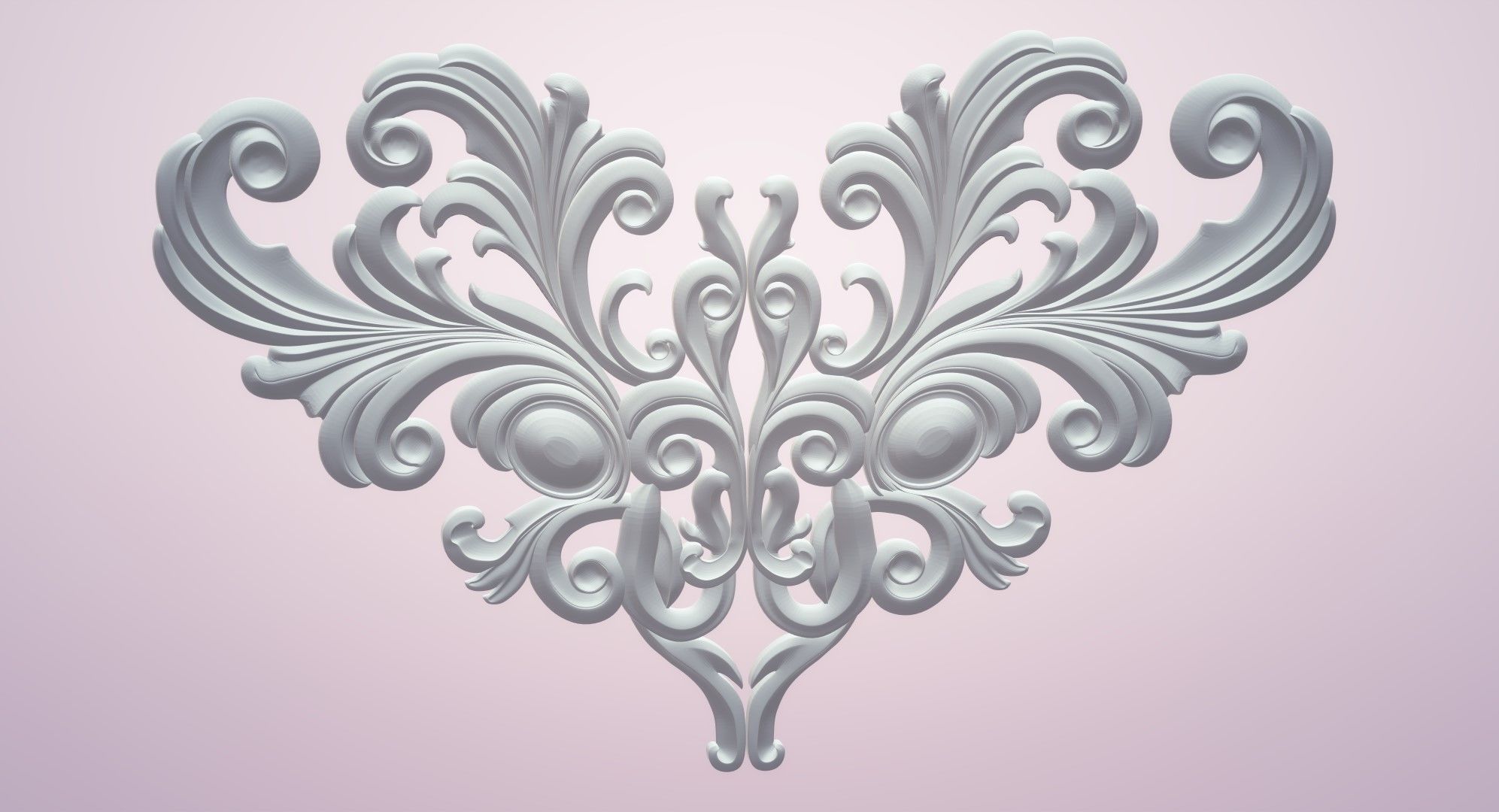 DECOR ornate heart shaped design 3D model_4