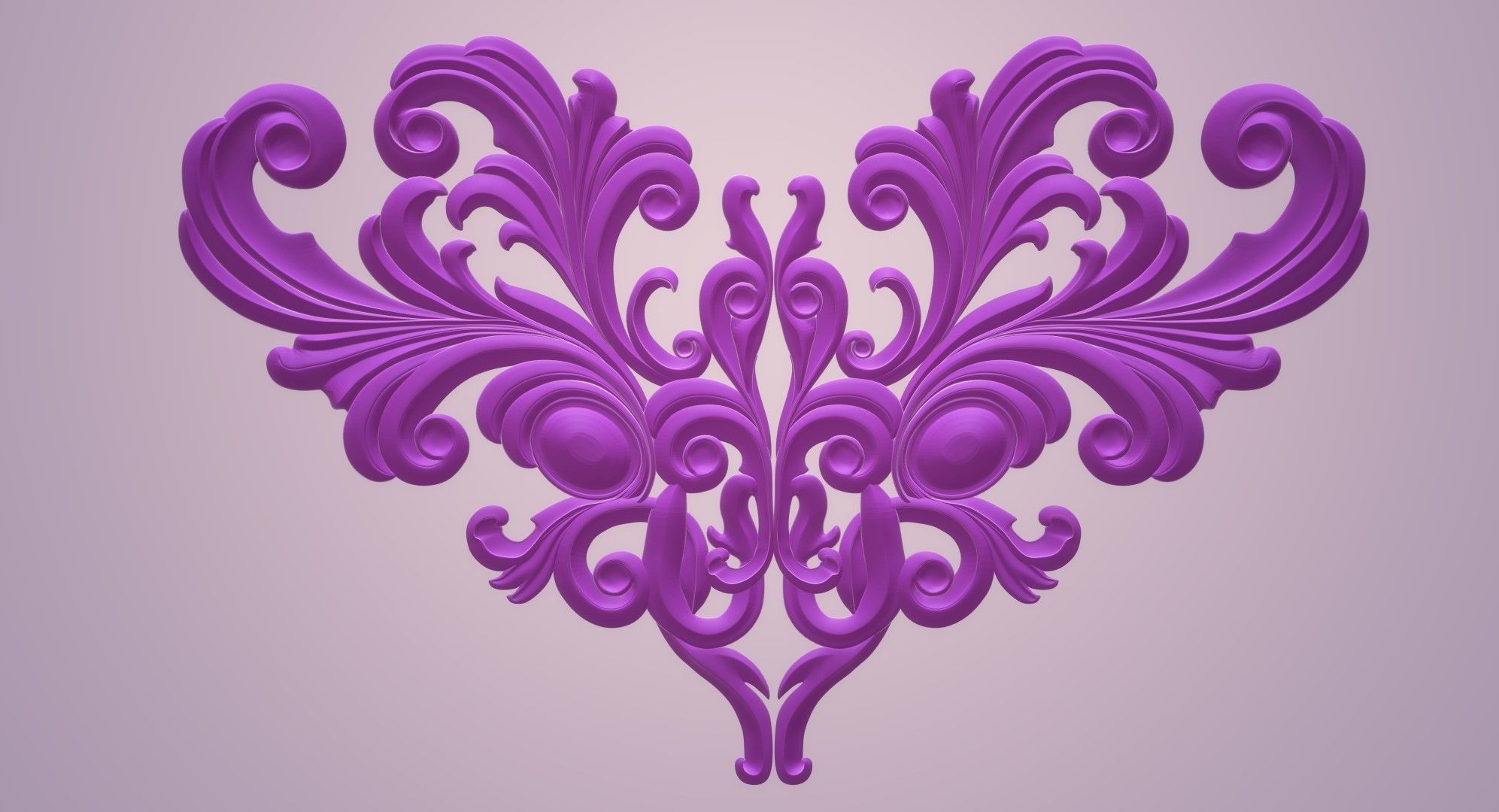 DECOR ornate heart shaped design 3D model_3
