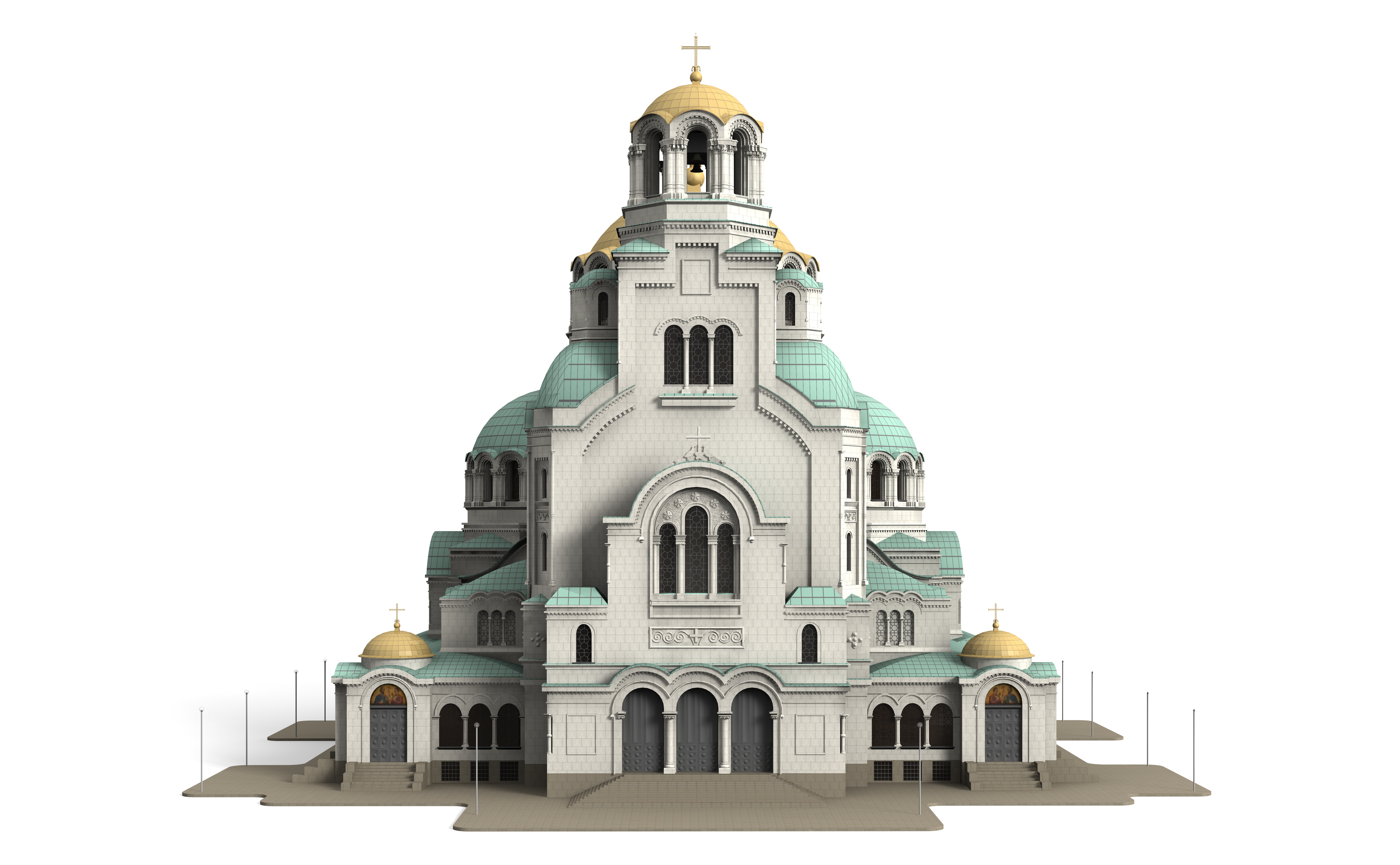 Alexander Nevsky Cathedral 3D model_4