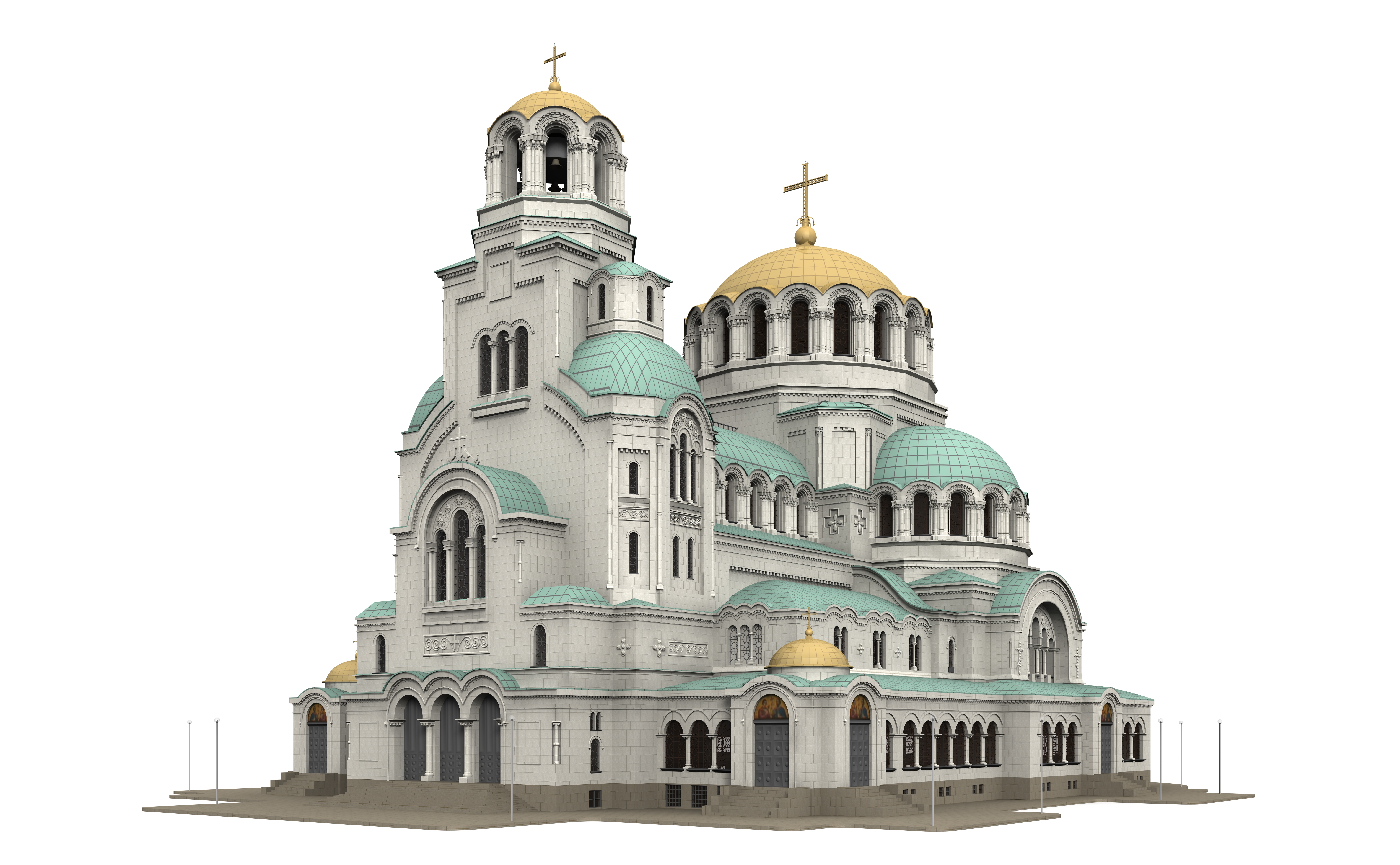 Alexander Nevsky Cathedral 3D model_2