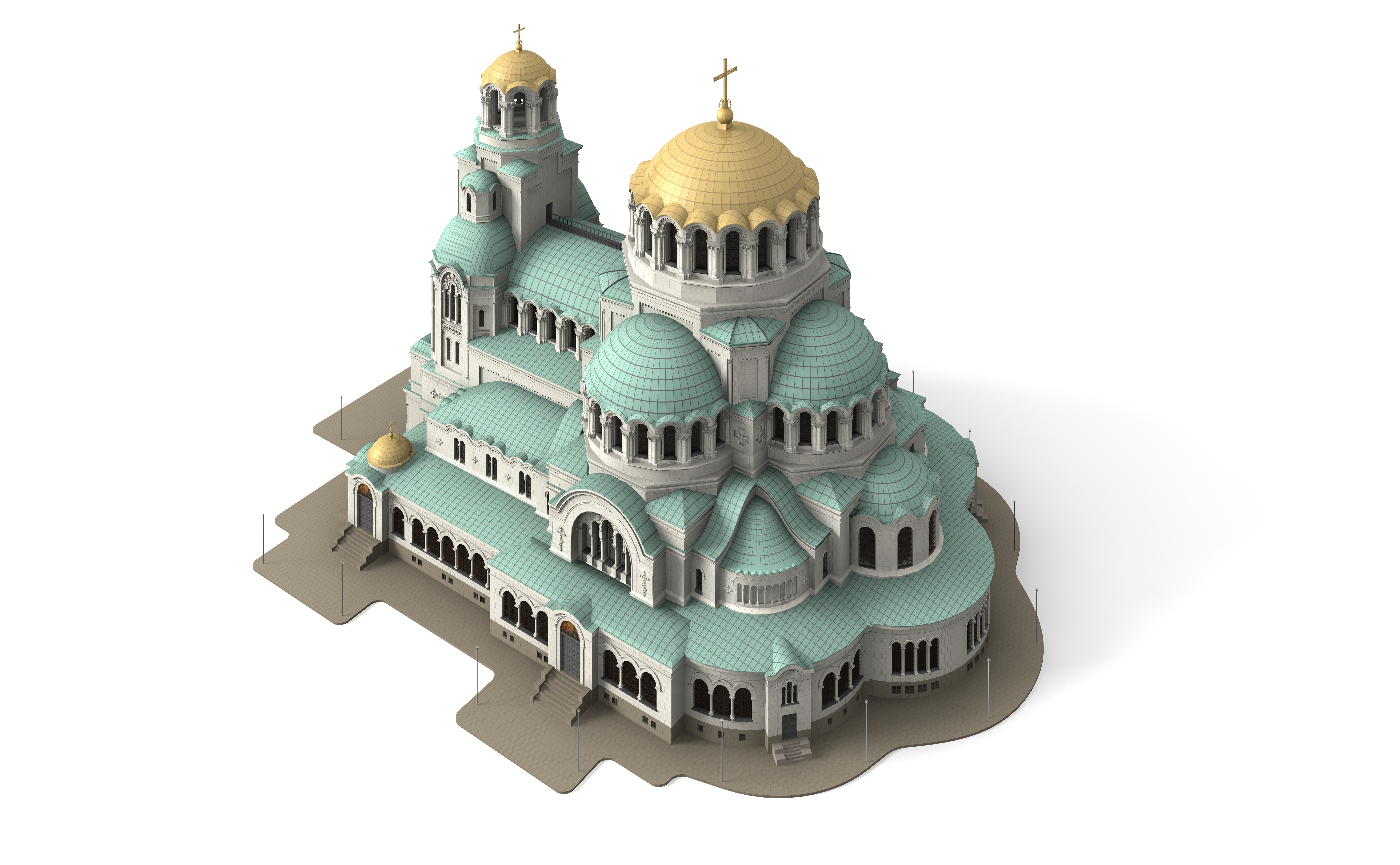 Alexander Nevsky Cathedral 3D model_7