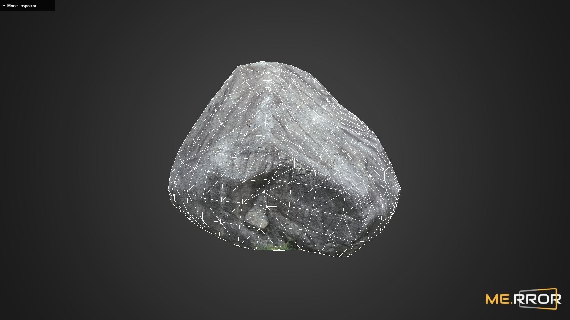 Game Ready Mossy Gray Rock Low-poly 3D model_9