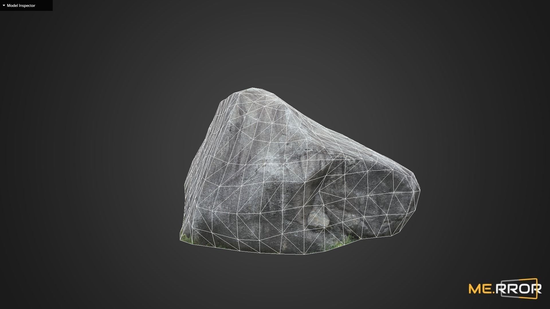Game Ready Mossy Gray Rock Low-poly 3D model_13