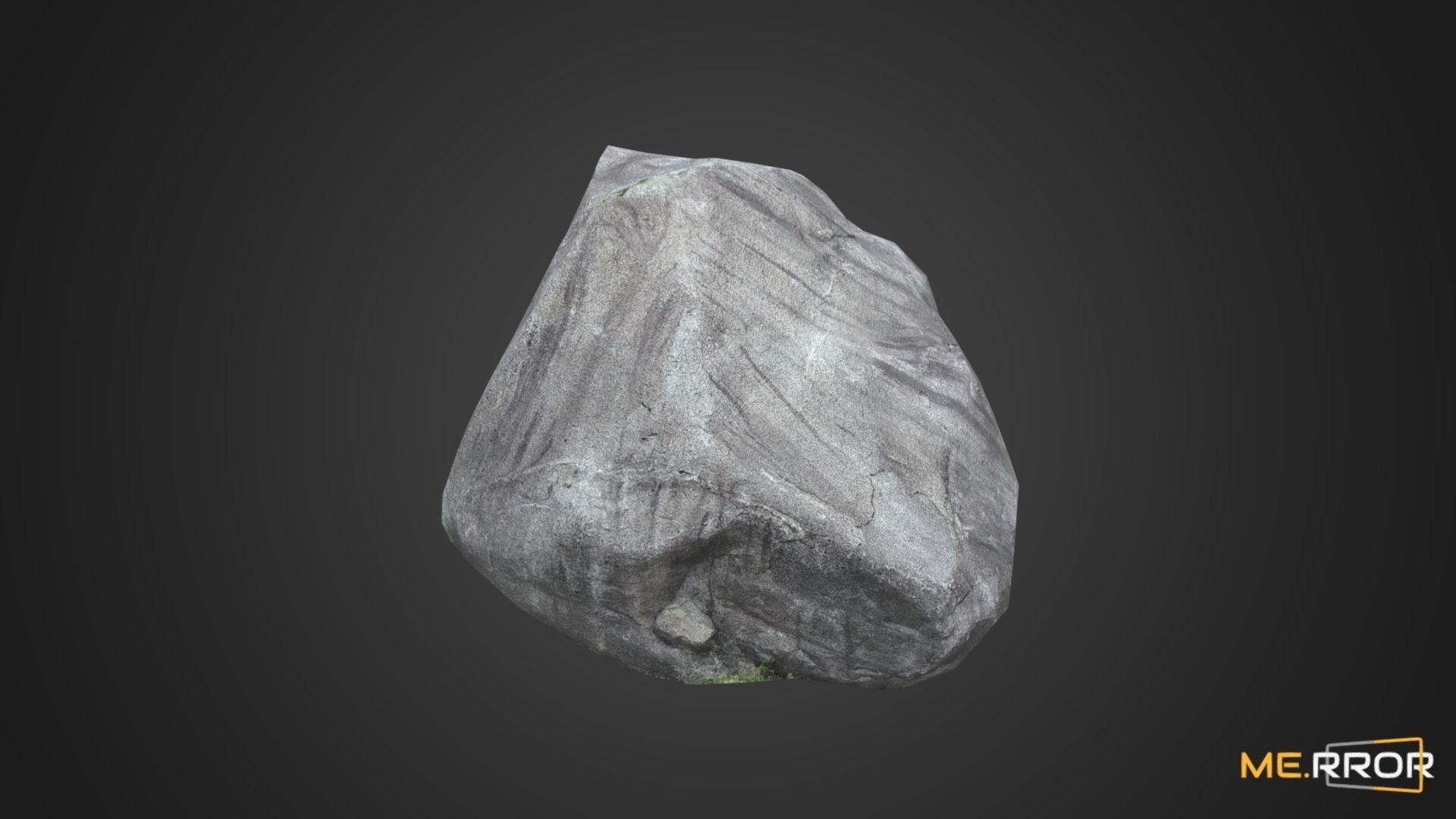 Game Ready Mossy Gray Rock Low-poly 3D model_8