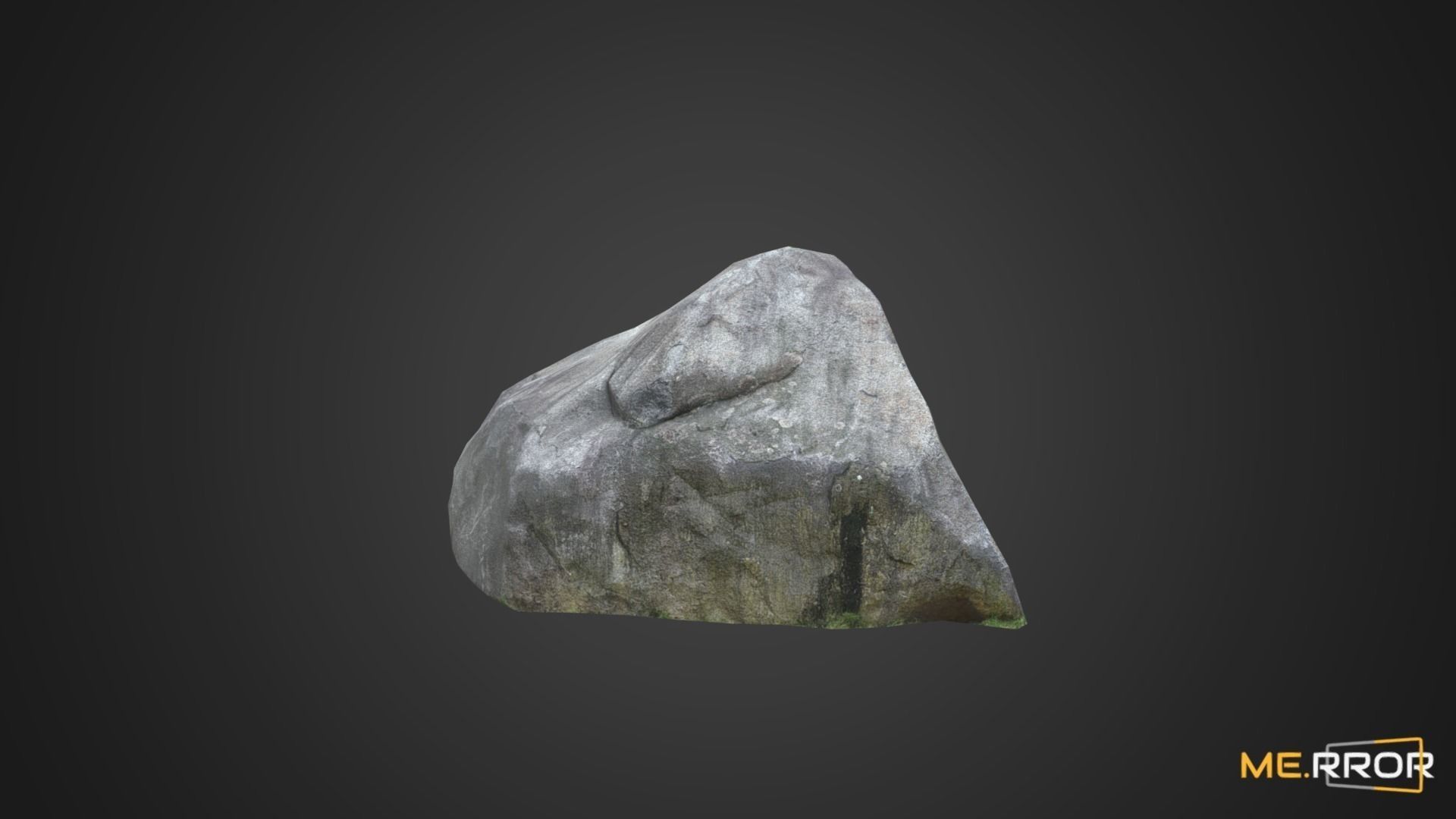 Game Ready Mossy Gray Rock Low-poly 3D model_5