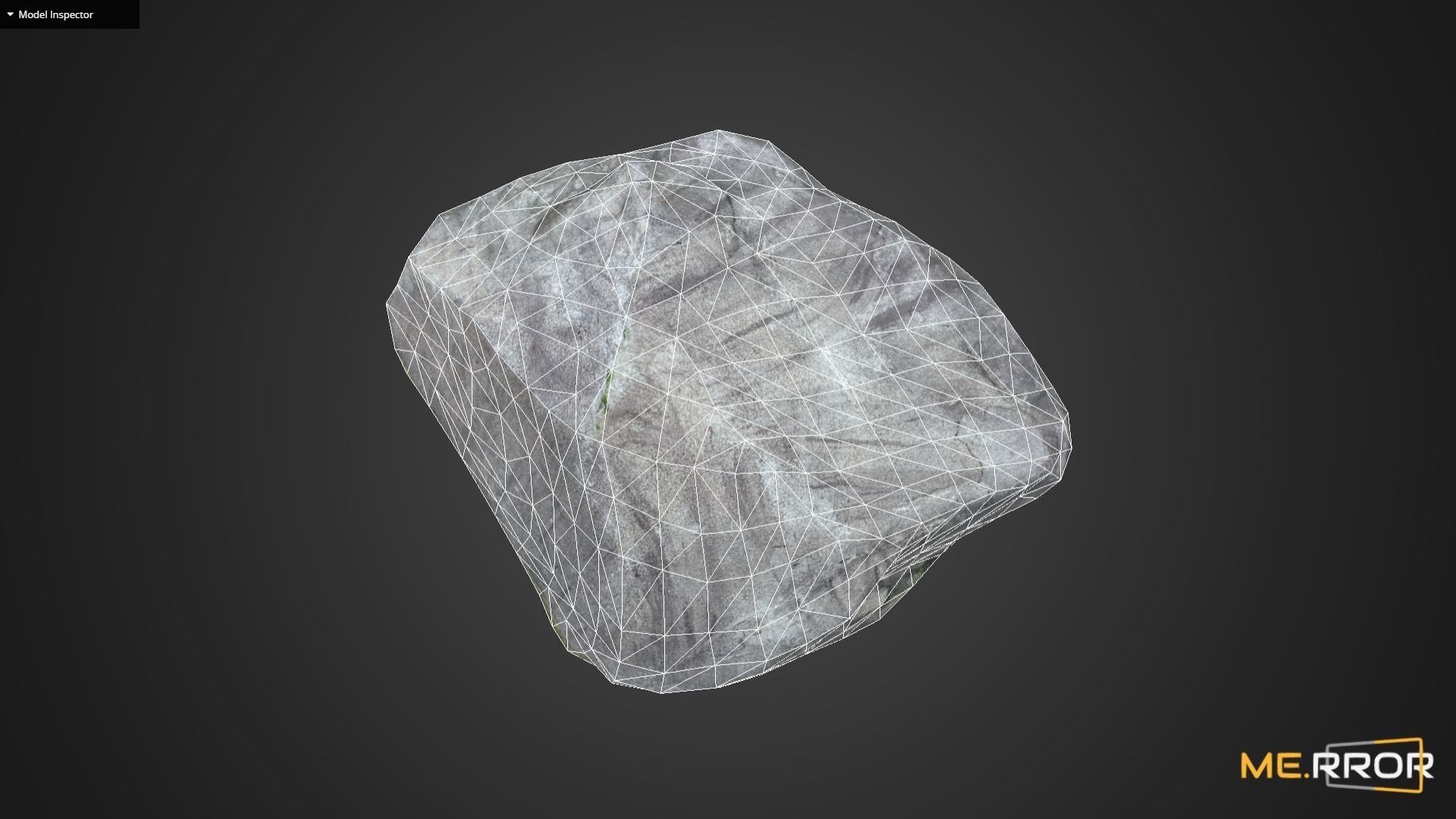 Game Ready Mossy Gray Rock Low-poly 3D model_12