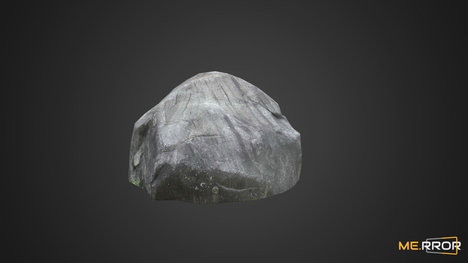 Game Ready Mossy Gray Rock Low-poly 3D model_3