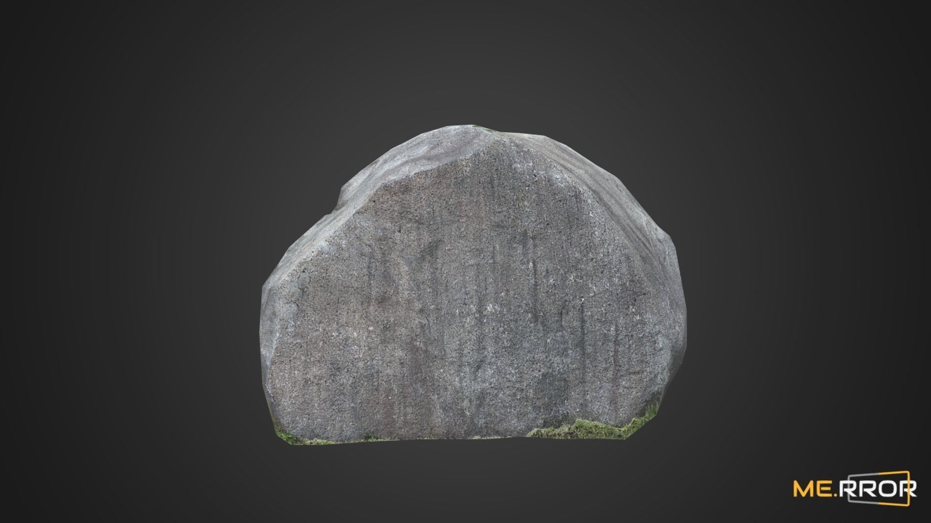 Game Ready Mossy Gray Rock Low-poly 3D model_6