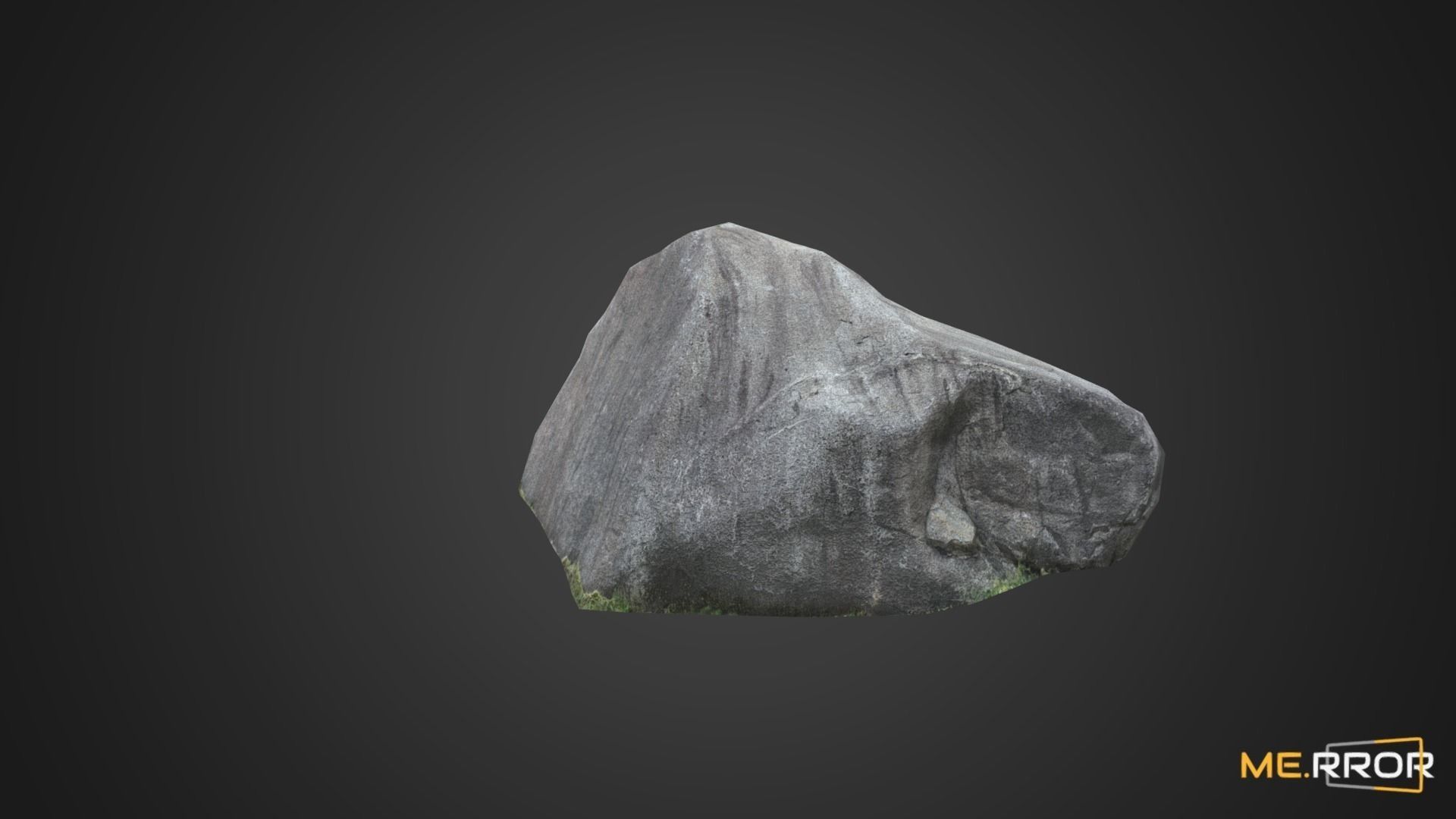 Game Ready Mossy Gray Rock Low-poly 3D model_2
