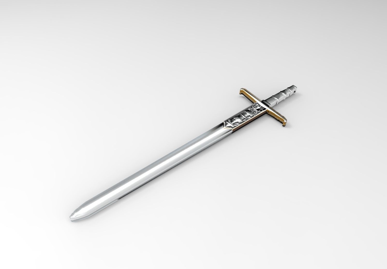 Sword type G 3D model_2