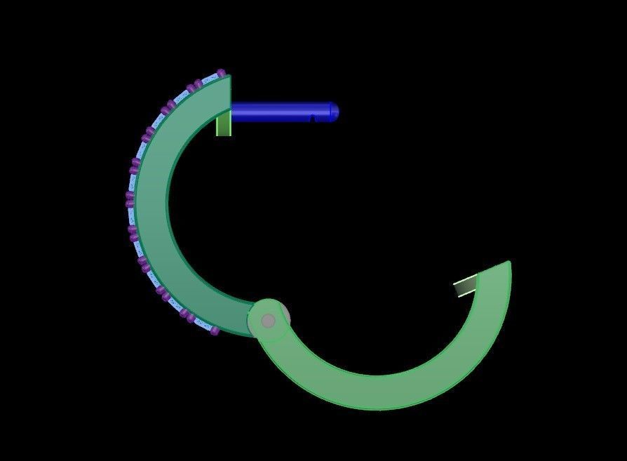 Gold Earring with 80 gems 3D print model_13