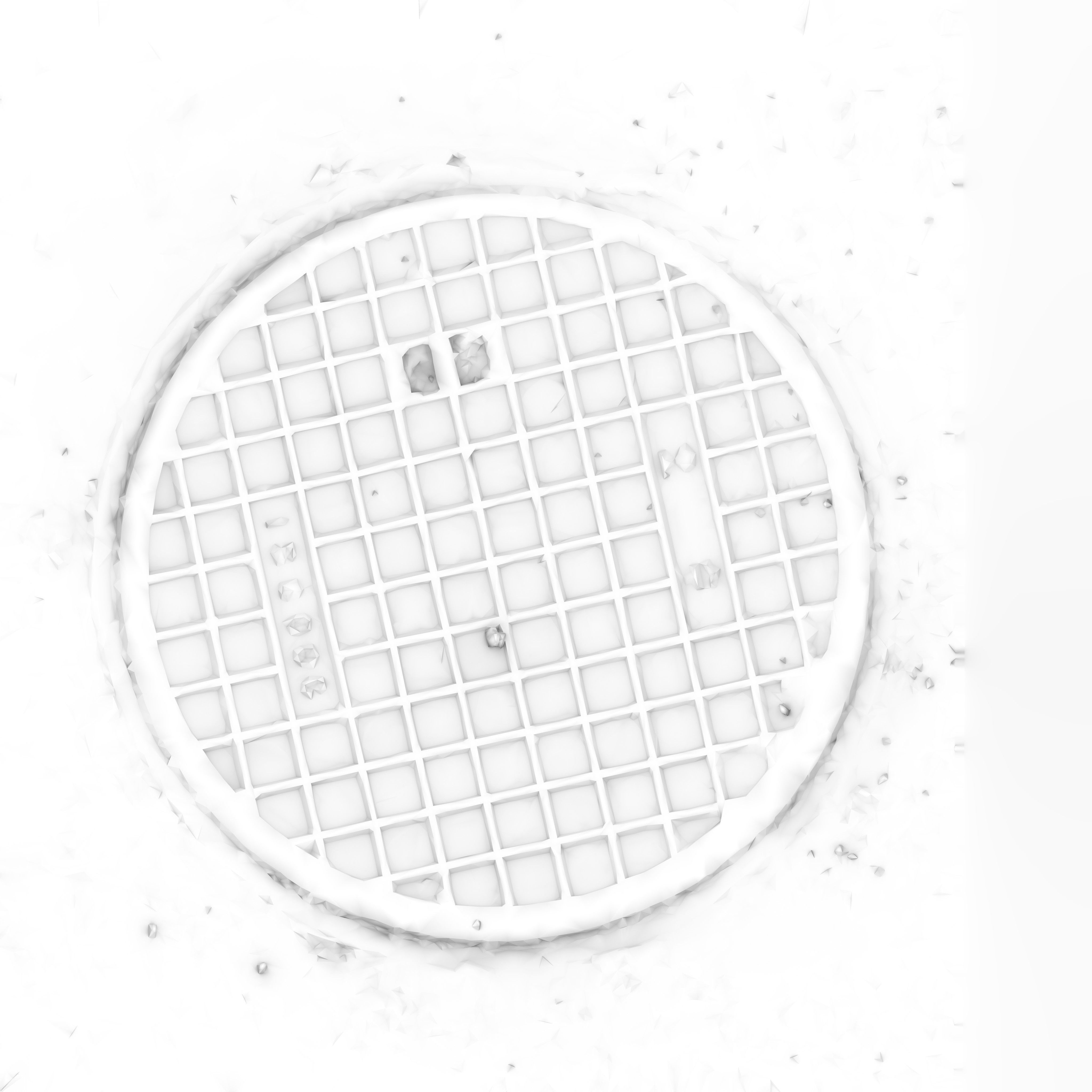 Game Ready Manhole Cover 1 Low-poly 3D model_14