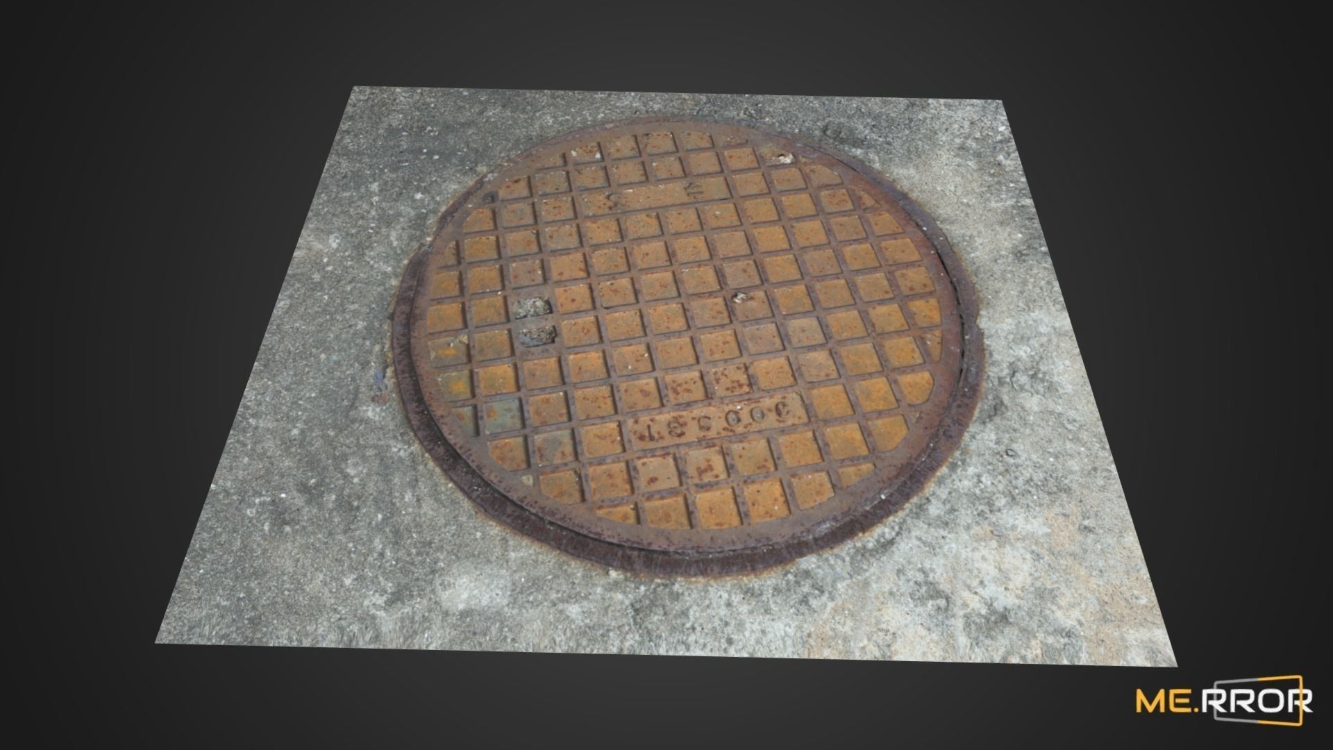 Game Ready Manhole Cover 1 Low-poly 3D model_3