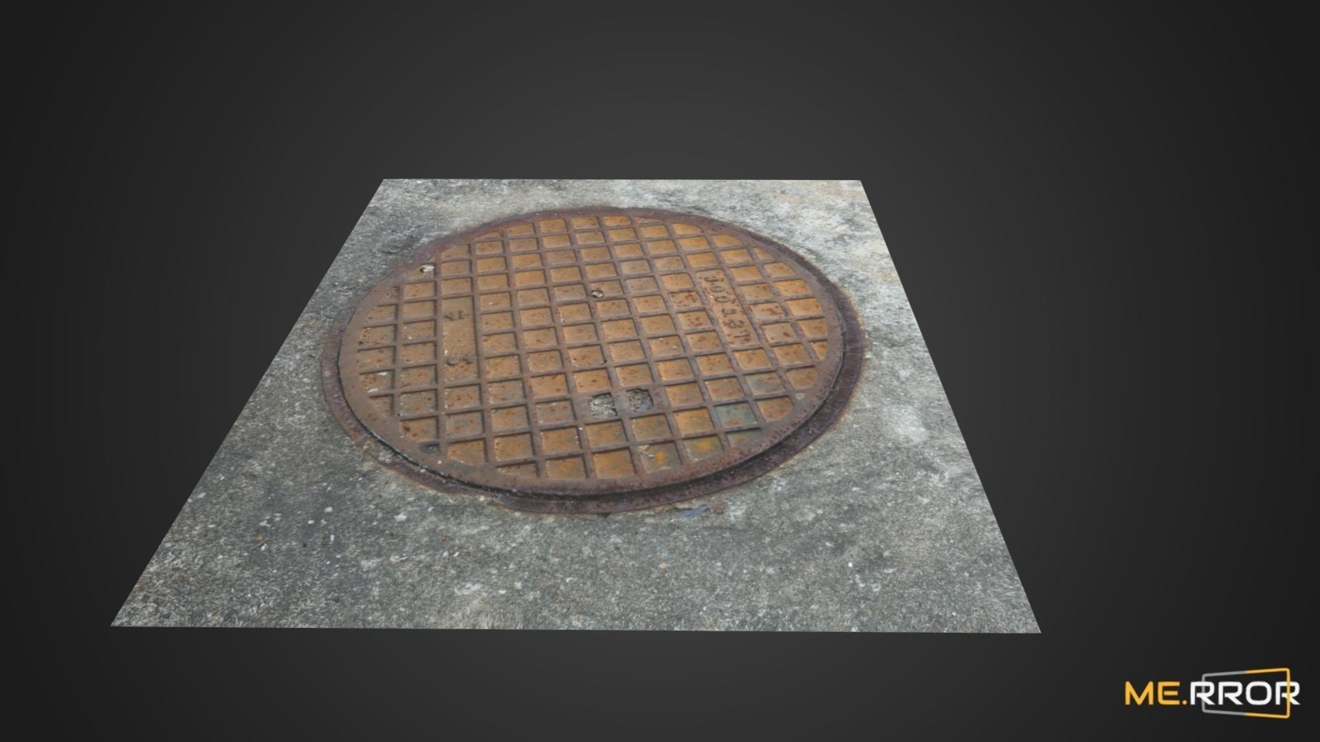 Game Ready Manhole Cover 1 Low-poly 3D model_2