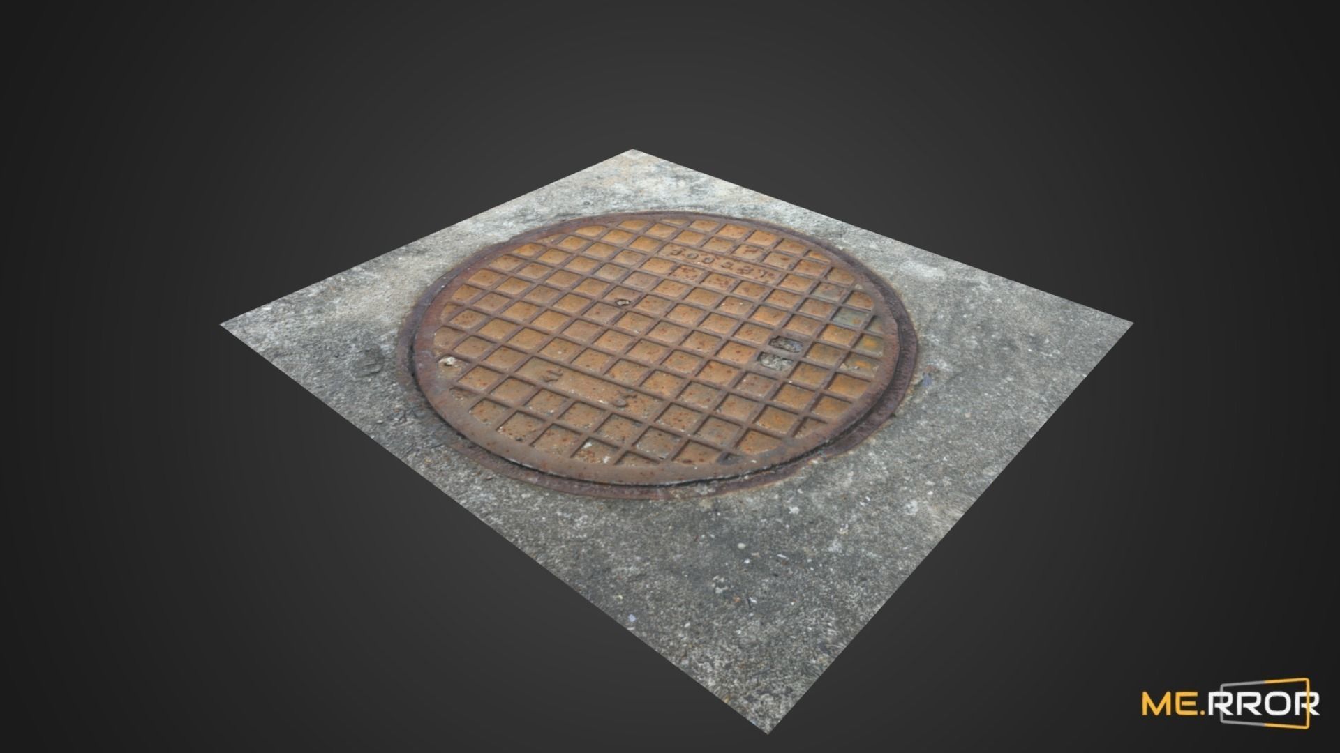Game Ready Manhole Cover 1 Low-poly 3D model_4