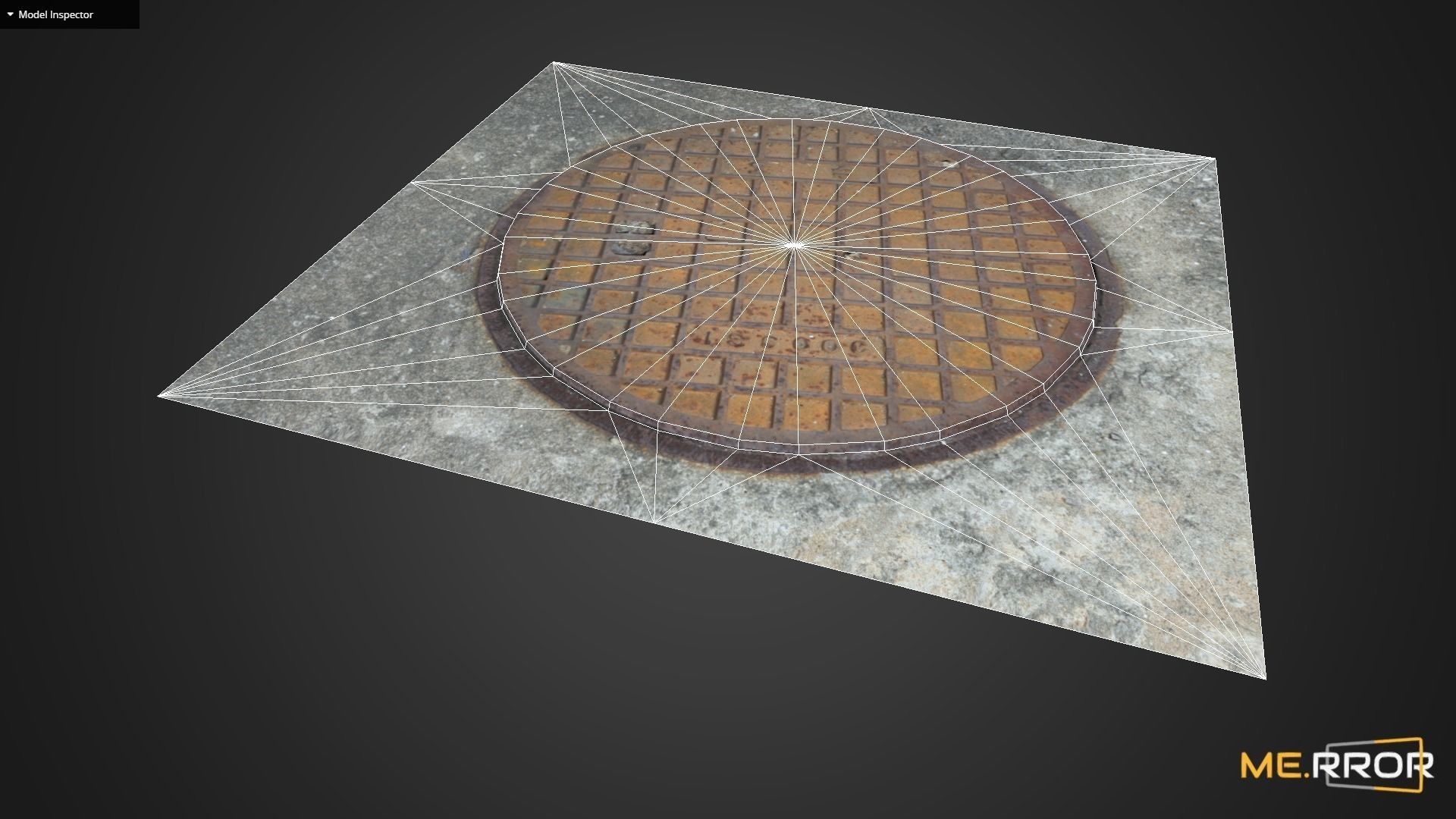 Game Ready Manhole Cover 1 Low-poly 3D model_8