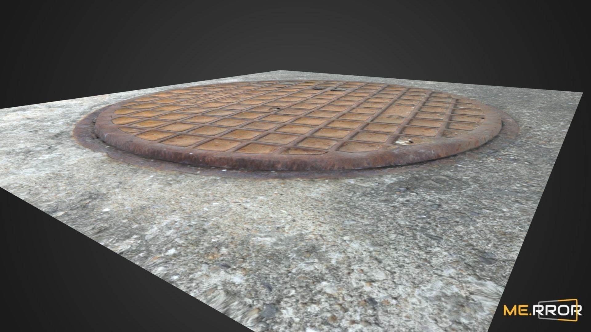 Game Ready Manhole Cover 1 Low-poly 3D model_6