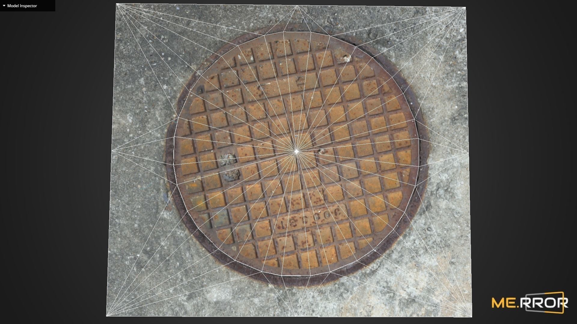 Game Ready Manhole Cover 1 Low-poly 3D model_7