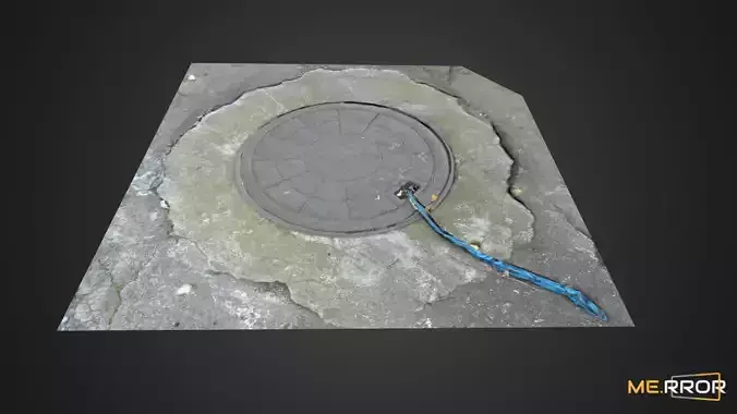 Game Ready Manhole Cover 4 Low-poly 3D model