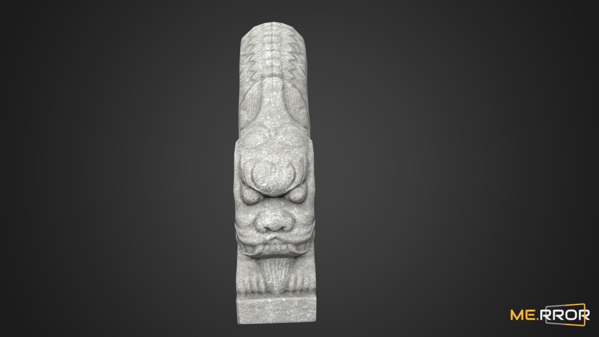 Game Ready Heatea Mythical Unicorn Lion Stone Stair 2 Low-poly 3D model_1