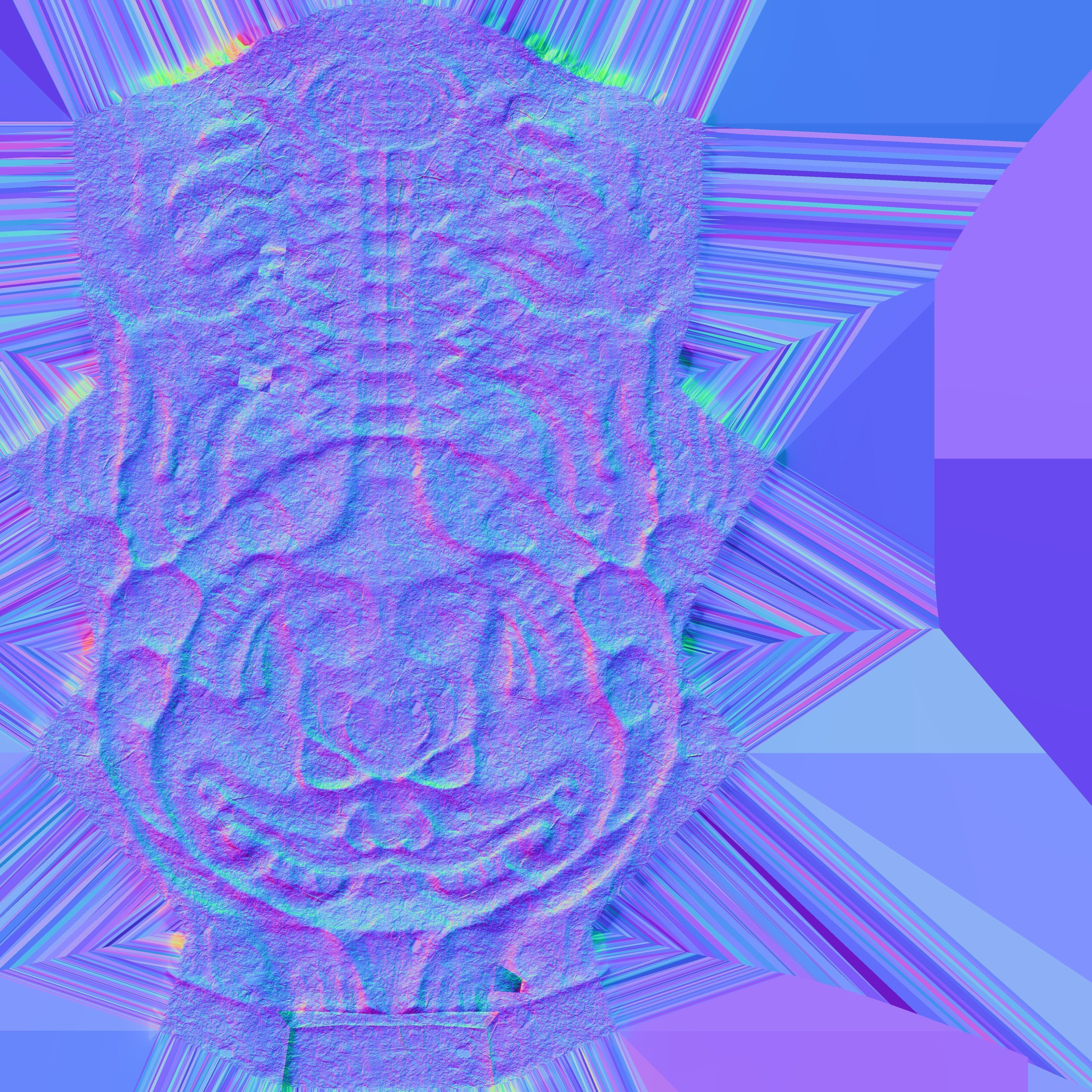 Game Ready Heatea Mythical Unicorn Lion Stone Stair 2 Low-poly 3D model_17