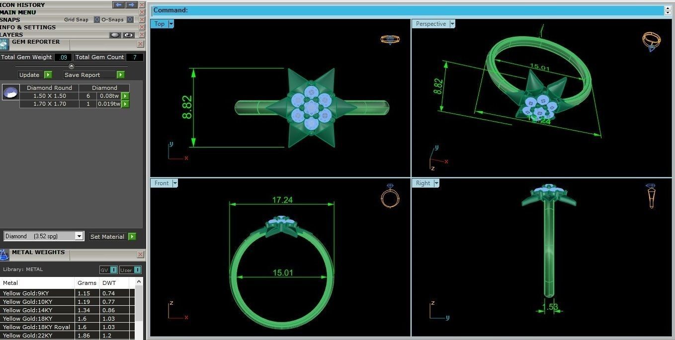 Ultra light wt minimalist Women Ring 3dm renders detail 3D print model_3