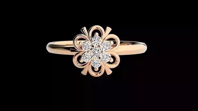 Ultra light wt minimalist Women Ring 3dm renders detail