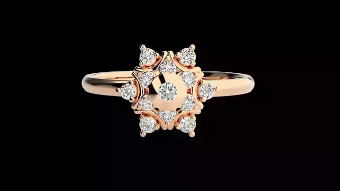 Ultra light wt minimalist Women Ring 3dm renders detail