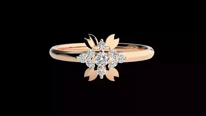 Ultra light wt minimalist Women Ring 3dm renders detail