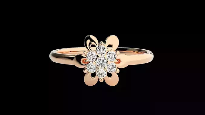 Ultra light wt minimalist Women Ring 3dm renders detail