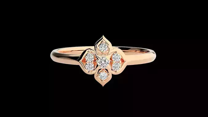 Ultra light wt minimalist Women Ring 3dm renders detail