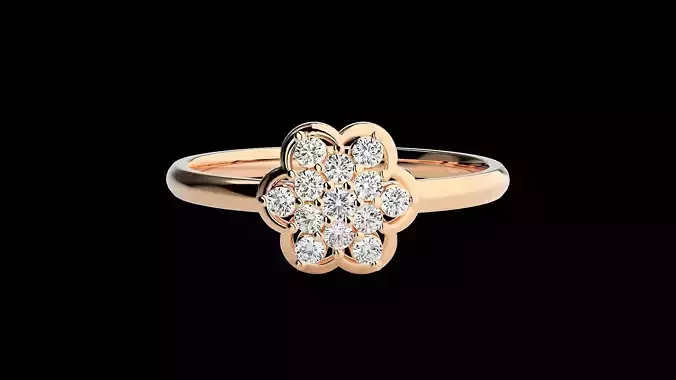 Ultra light wt minimalist Women Ring 3dm renders detail