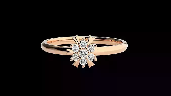 Ultra light wt minimalist Women Ring 3dm renders detail