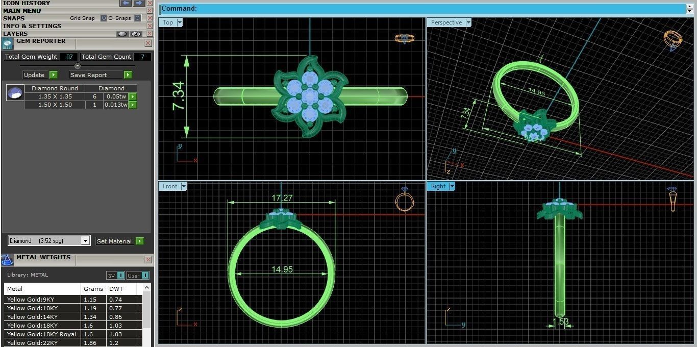 Ultra light wt minimalist Women Ring 3dm renders detail 3D print model_4