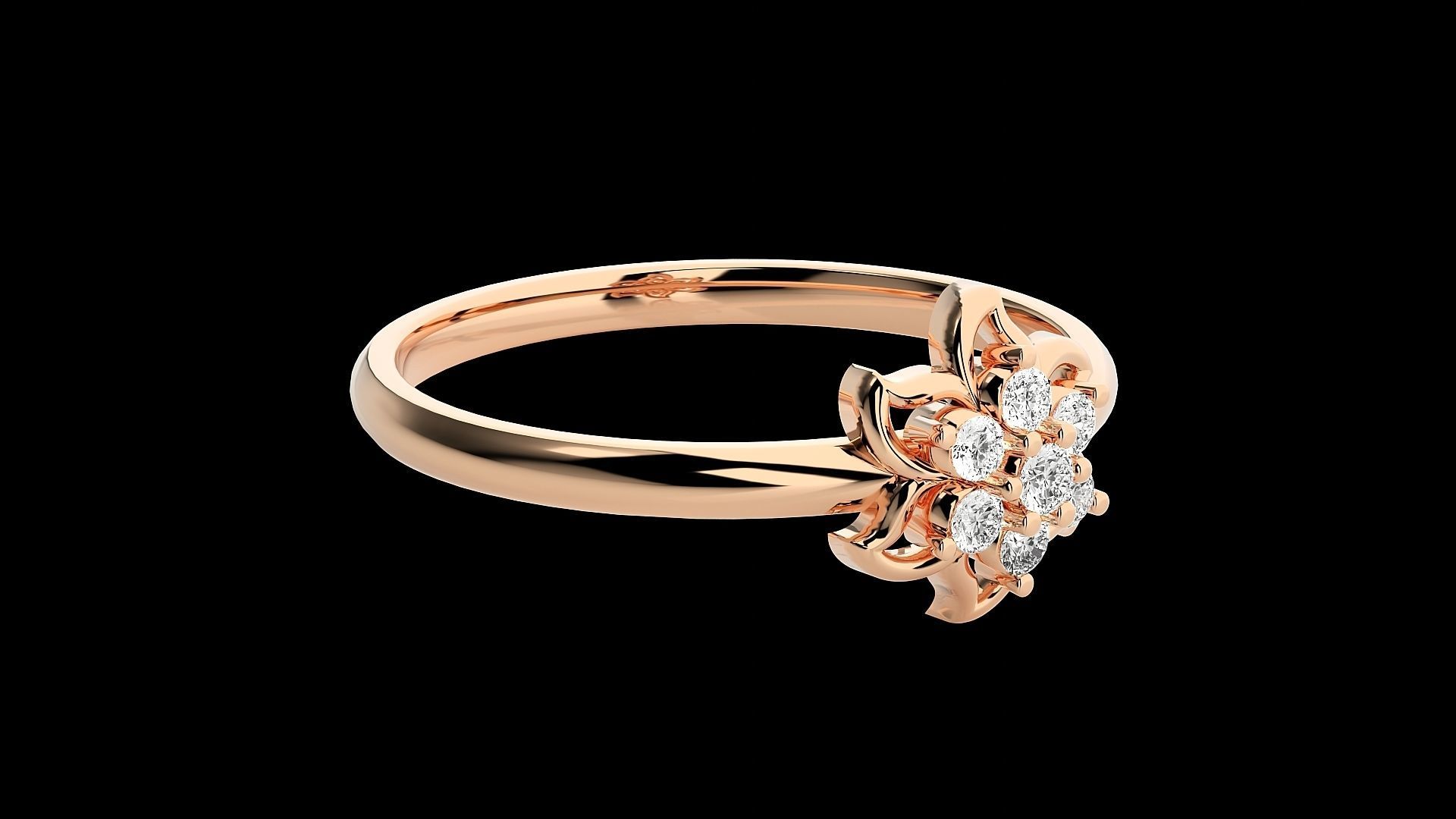 Ultra light wt minimalist Women Ring 3dm renders detail 3D print model_1