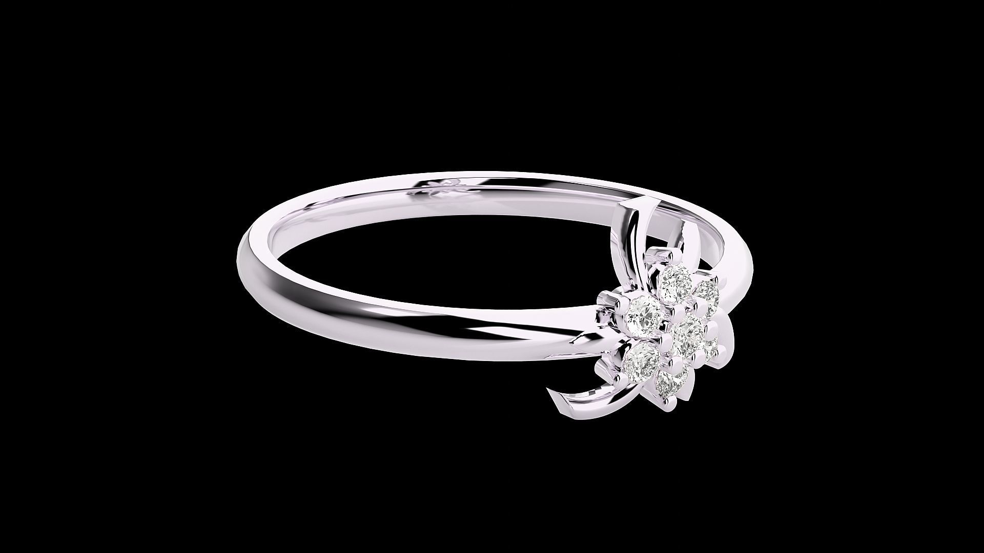 Ultra light wt minimalist Women Ring 3dm renders detail 3D print model_5