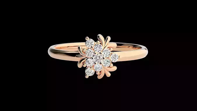 Ultra light wt minimalist Women Ring 3dm renders detail