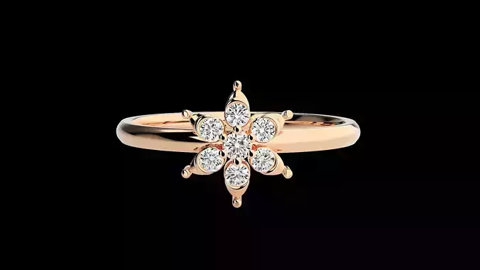 Ultra light wt minimalist Women Ring 3dm renders detail