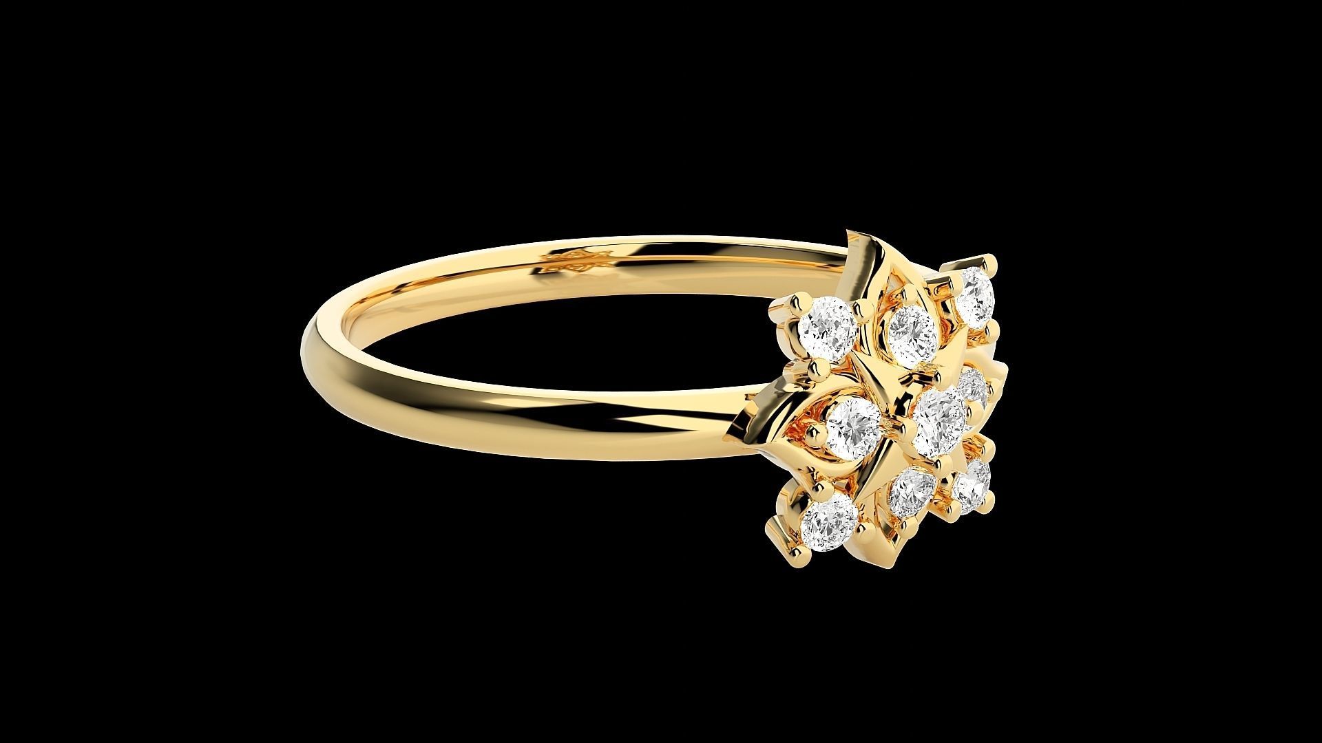 Ultra light wt minimalist Women Ring 3dm renders detail 3D print model_8