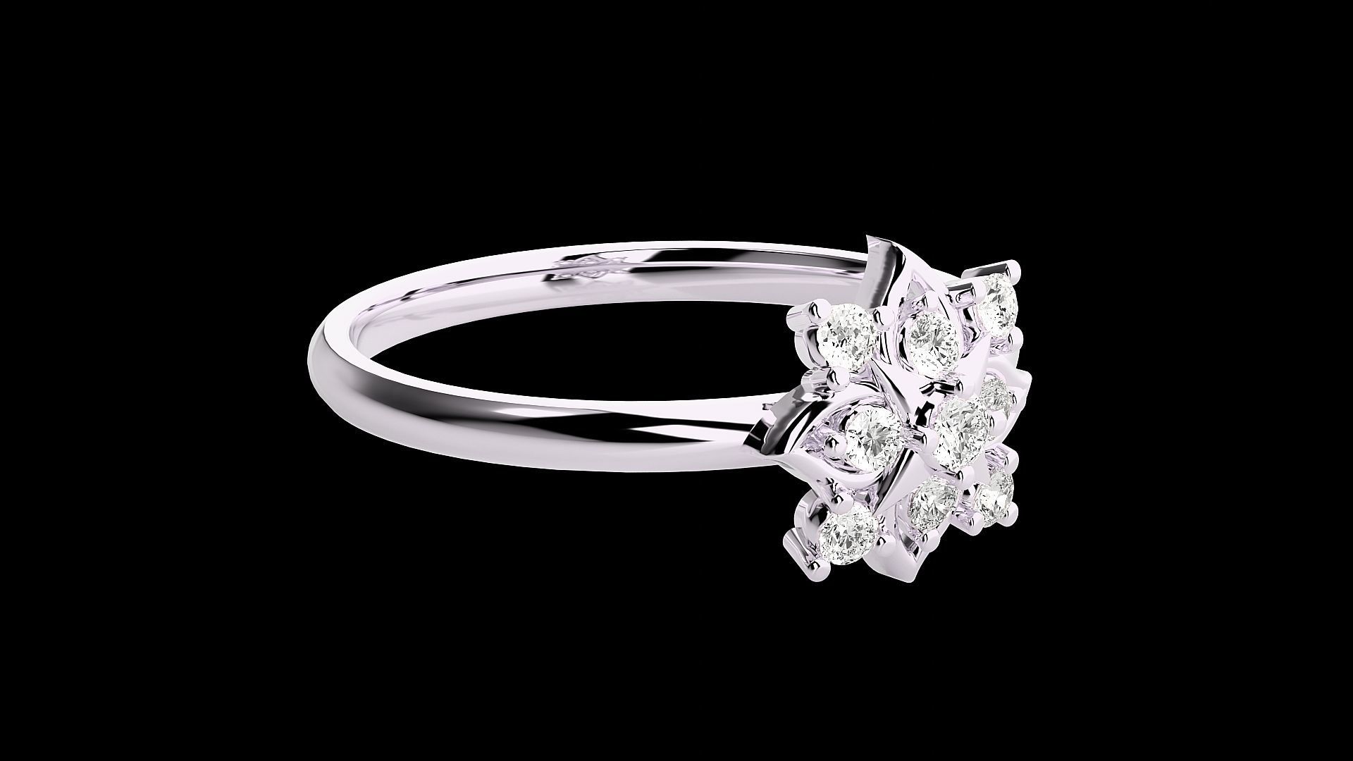 Ultra light wt minimalist Women Ring 3dm renders detail 3D print model_5