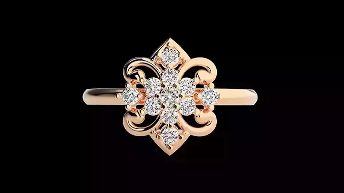 Ultra light wt minimalist Women Ring 3dm renders detail