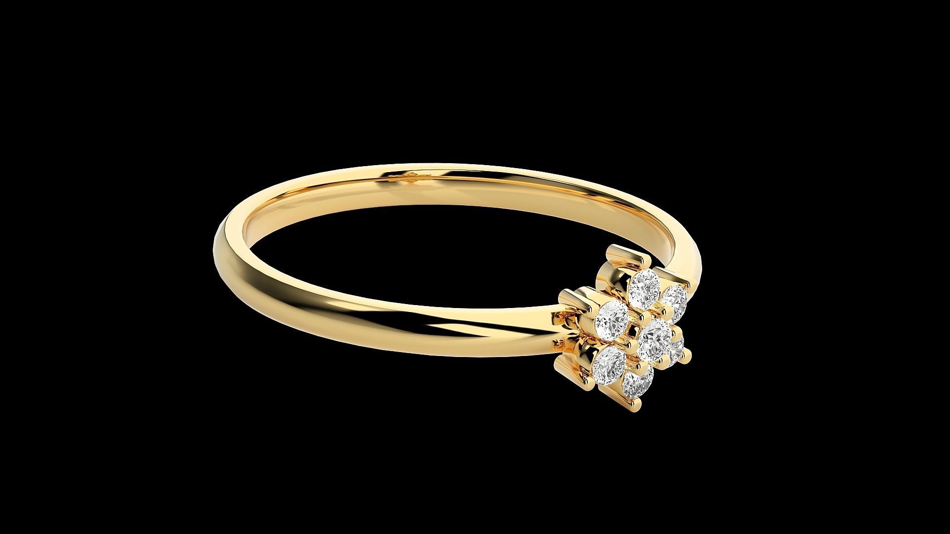 Ultra light wt minimalist Women Ring 3dm renders detail 3D print model_8