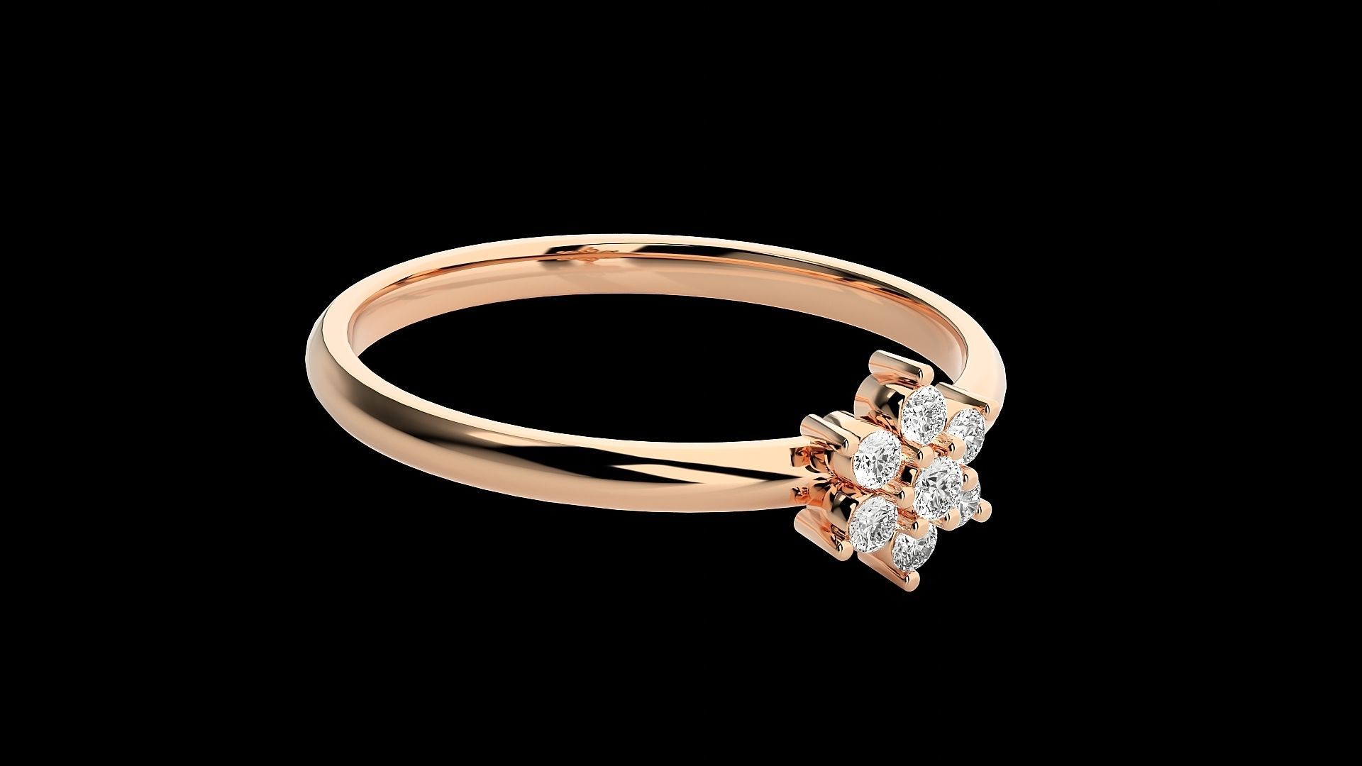 Ultra light wt minimalist Women Ring 3dm renders detail 3D print model_1