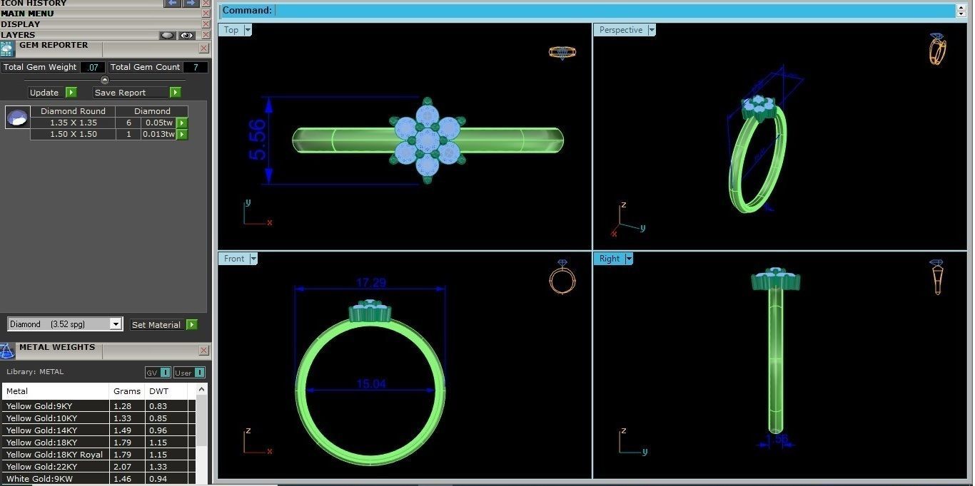 Ultra light wt minimalist Women Ring 3dm renders detail 3D print model_3