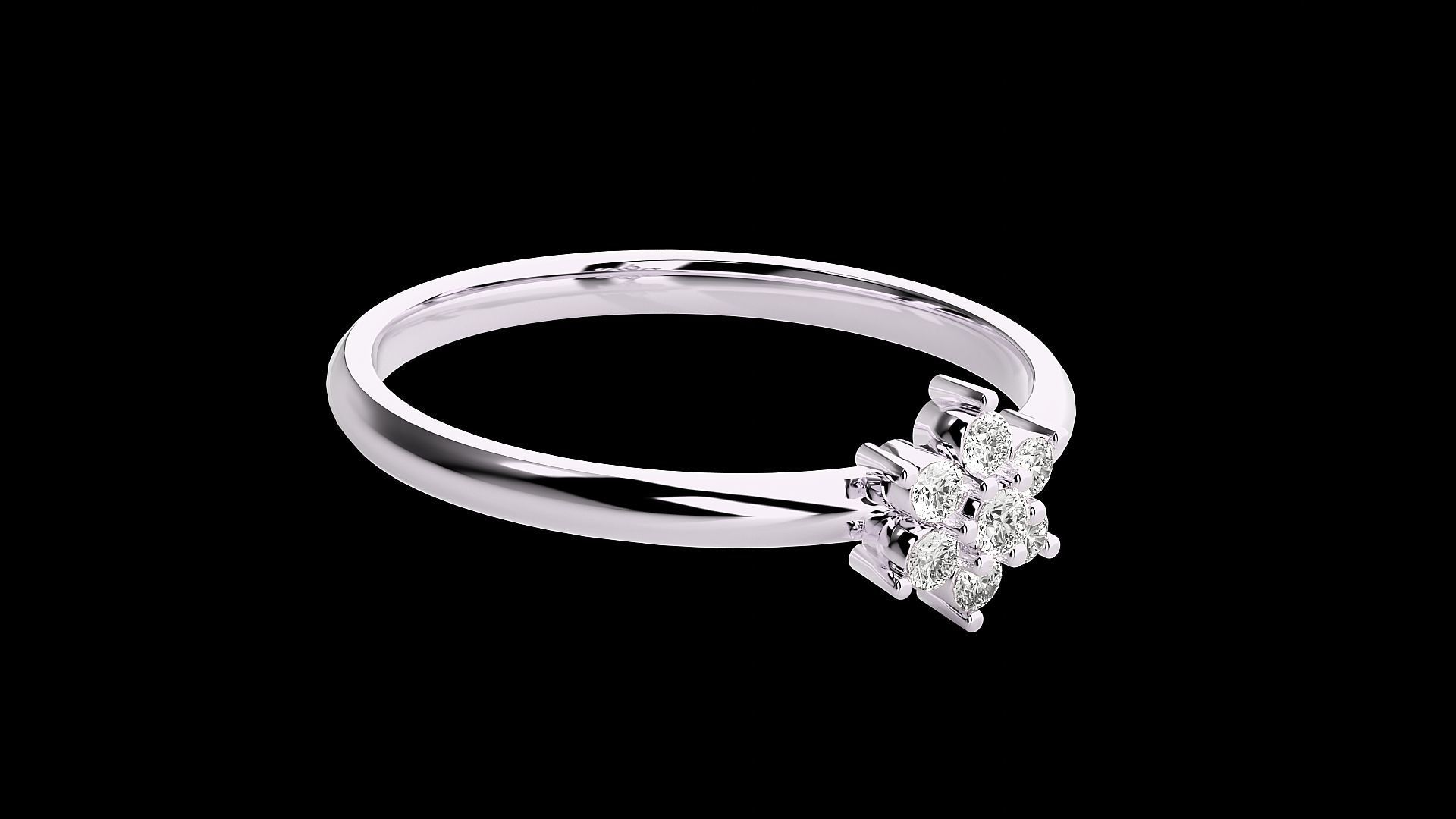 Ultra light wt minimalist Women Ring 3dm renders detail 3D print model_5