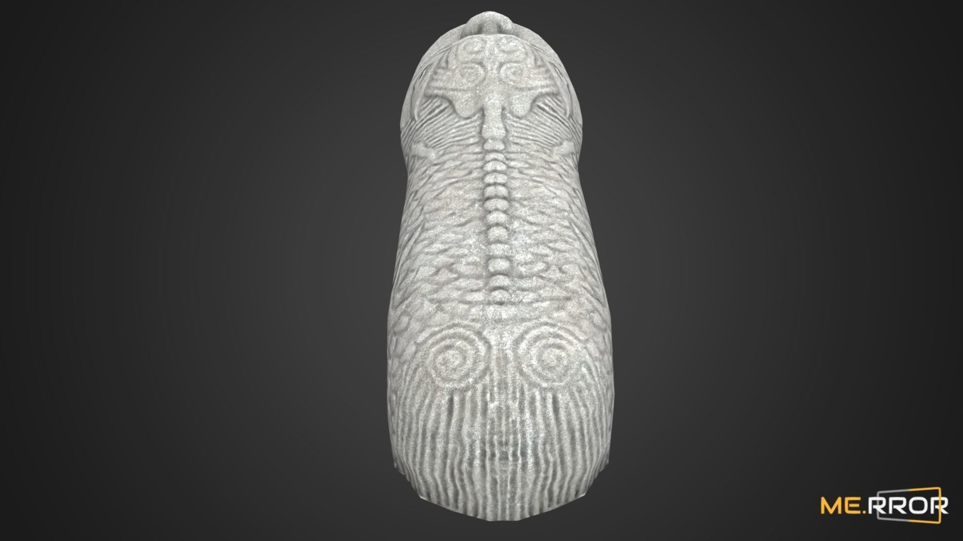 Game Ready Heatea Mythical Unicron Lion Stone Stair Low-poly 3D model_6